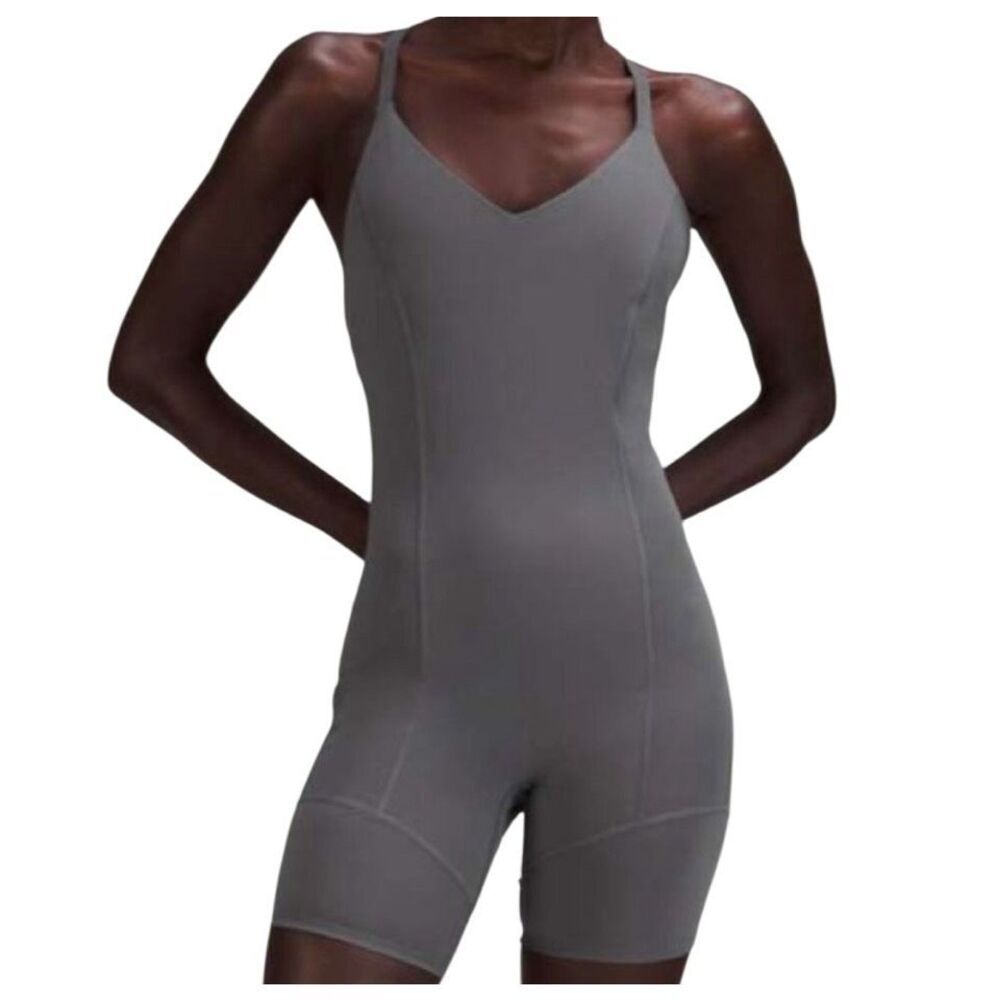 Size 6 Lululemon lab Nulux and Mesh One-Piece 8" Inseam Anchor Unitard Catsuit